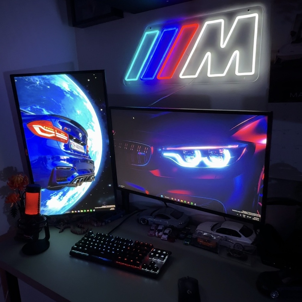 M Striped Style LED Neon Sign