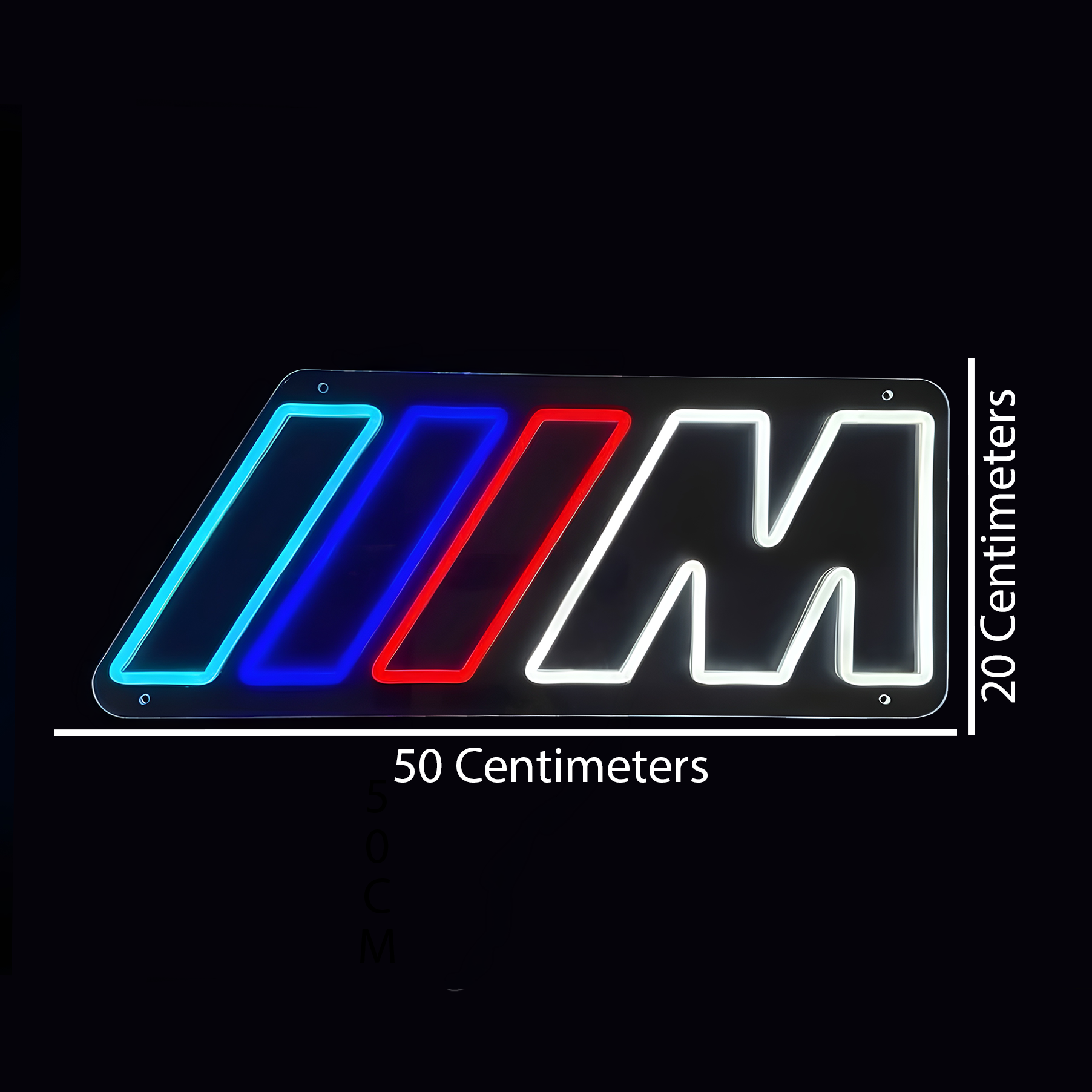 M Striped Style LED Neon Sign